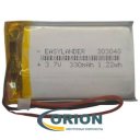 ����������� LP303048 3.7V 330mAh ����� ������ ������ ������ 2 pin